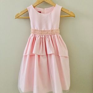 Pastel pink beaded girls dress size 5